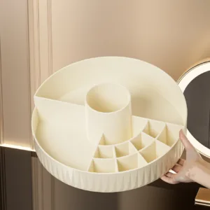 Rotating Cosmetic Storage Box, Multi - compartment Organizer for Lipsticks, Eyebrow Pencils & Brushes, Bathroom Skincare Storage — image 5