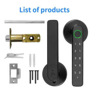 Tuya Bluetooth Biometric Electronic Lock Smart Fingerprint Password App Unlock Intelligent Door Handle Lock Home Security — image 7