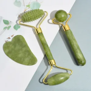 Natural Jade Roller Face Gua Sha, Natural Stone, Body Neck Massager, Acupoint, Eye Care Spa Massage Tools Massage Visage Lifting — image 2