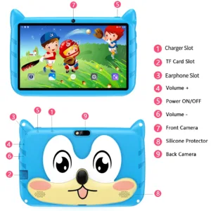 BDF 7 Inch Kid Tablet Android 13, 4GB RAM 64GB ROM,1TB Expand,5G WiFi,4000MAH Battery,Dual Camera, Children's Gift Kids Software — image 6