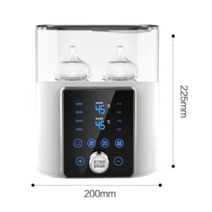 Multi function Baby Bottle Warmer Heater Sterilizer 8-in-1 Fast Milk Warmer with Timer Breast Milk or Formula Fits 2 Bottles — image 3