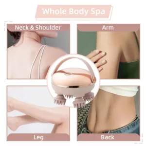 Rechargeable Waterproof Electric Scalp Massager Handheld Head Massager with 4 Massage Claws for Stress Relax Body Neck Back Pet — image 5