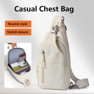 Hot Models Of Men And Women With The Same Models Of Casual Cross-body Bag, Large-capacity Nylon Chest Bag, Commuting, Travel