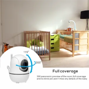 New 5 inch Video Baby Monitor with Camera and Audio, 4X Zoom, 22Hrs Battery, 1000ft Range 2-Way Audio Temperature Sensor Lullaby — image 5