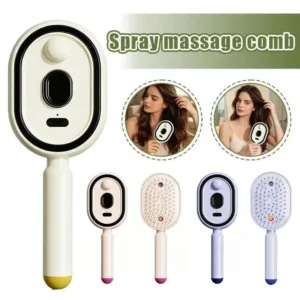 Multifunctional Massage Comb,Electric Spray Air Cushion Scalp Massager Comb Self Cleaning Steam Essential Oil Brush — image 6