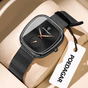 POEDAGAR Luxury Brand Woman Watch Waterproof Stainless Steel Mesh Women's Watches Fashion Elegant Quartz Ladies Wristwatch Reloj — image 8
