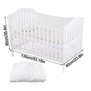 Mosquito Crib Mosquito Net Washable Foldable Baby Cot Cover Breathable Full-face Stroller Safety Tent for Holidays Travel Summer — image 7