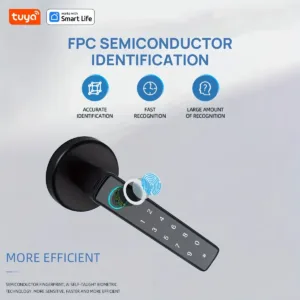 Tuya Bluetooth Biometric Electronic Lock Smart Fingerprint Password App Unlock Intelligent Door Handle Lock Home Security — image 2