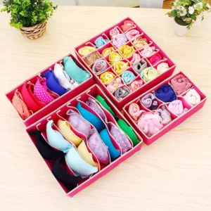 Organizer For Underwear Socks Bra Pants Scarf Tie Storage Box Wardrobe Drawer Organizers Foldable Case For Underwear Organizer — image 7