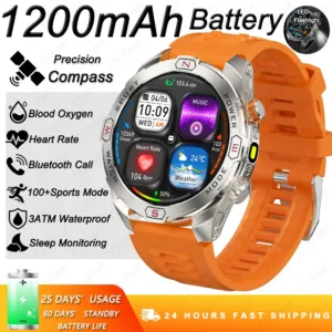 ChiBear Genuine Military Smart Watch Men: 1200 mAh Battery Compass GPS Sports Outdoor Watch Bluetooth Call Smartwatch 2026 New — image 18