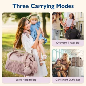 Mommore Diaper Bag Tote, Large Capacity Travel Diaper Bags, Hospital Bag for Labor Delivery, Baby Bag for Labor Delivery — image 2