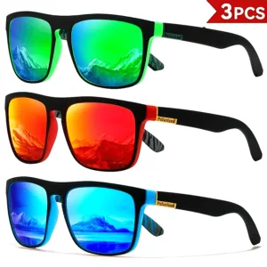4PCS Men Classical Square Polarized Sports Sunglasses Lightweight PC Frame UV400 for Driving Fishing Cycling Unisex Durability — image 20