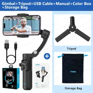 Axis Handheld Gimbal Stabilizer for Smartphone iPhone Android Mobile Phone Anti Shake Video Recording, with Removable Remote — image 11
