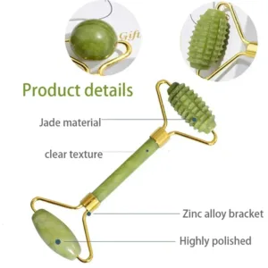 Natural Jade Roller Face Gua Sha, Natural Stone, Body Neck Massager, Acupoint, Eye Care Spa Massage Tools Massage Visage Lifting — image 3
