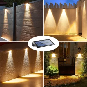 4pcs Solar Wall Light Outdoor Waterproof Solar Light Lighting Home Garden Courtyard Decoration Outdoor Sunlight Light — image 14