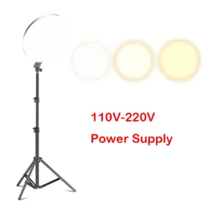 10inch LED Photography Fill Lighting , Tripod Stand Boom Arm Camera Photo Studio Circle Led Selfie Ring Light Phone Lamp Video — image 5