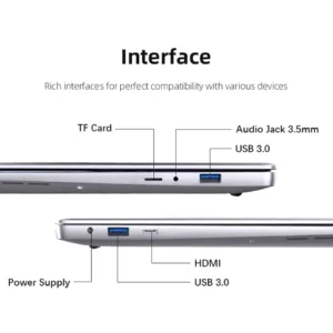 2026 Intel Core i7 9850H Intel A3950 Ultra Slim Laptop 14.1“ Windows 11 Notebook Computer 12GB RAM 1TB SSD Office Study Laptop — image 6