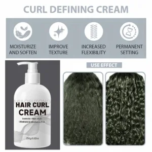 Strong Hold Curl Defining Cream with Argan Oil for Wavy Curls - Anti-Frizz Styling Cream for Long Lasting Bounce and Definition — image 4