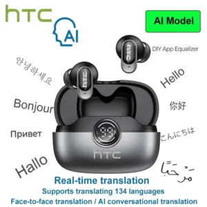 HTC NE79 Real Time Translation Bluetooth Earbuds Noise Reduction HD Call HiFi Music Headphones Mic For Cross-country Travelers — image 9