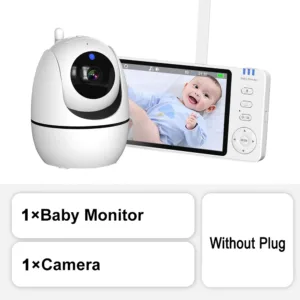 5 Inch Video Baby Monitor With Camera PTZ Zoom Babyphone Cam Security Protection Surveillance Cameras Temperature Sensor Lullaby — image 8