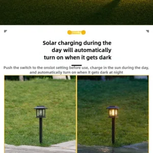 Outdoor Solar LED Ground Stake Light Lawn Lamp for Garden Villa Courtyard Park Landscape Yard Atmosphere Lighting — image 13