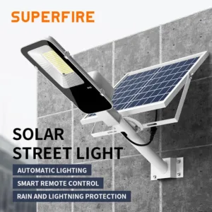 300W Powerful Solar Light Outdoor Solar Street Light 6000mah Waterproof Automatic Dusk to Dawn Street Light For Garage Garden — image 2