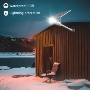 200W Powerful Solar Light Outdoor Solar Street Light 6000mah Waterproof Automatic Dusk to Dawn Street Light For Garage Garden — image 5