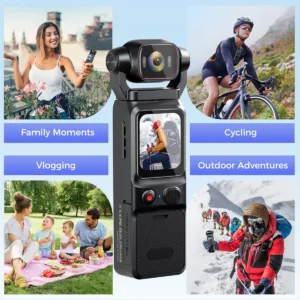 4K HD Portable Pocket Camera WIFI Video Recorder with Gimbal Handheld Stabilizer Body Camera for Outdoor Sports — image 4