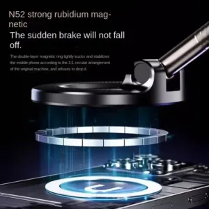 2026 New Vacuum Magnetic Phone Holder for Car - Suction Cup Phone Mount for MagSafe, 360° Rotatable Portable Strong Magnet Stand — image 3