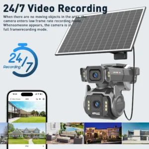 LS VISION 10MP Dual Screen 4G AOV Solar Camera 12X Optical Zoom Outdoor 24/7 Video Recording Auto Zoom Tracking Security Cameras — image 6