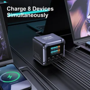 Ubigbuy 420W GaN Charger PPS PD3.1 140W USB Type C Charger Digital Display Fast Charging Station for MacBook iPhone 17 Samsung — image 3