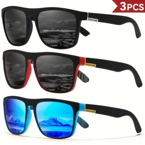 4PCS Men Classical Square Polarized Sports Sunglasses Lightweight PC Frame UV400 for Driving Fishing Cycling Unisex Durability — image 19