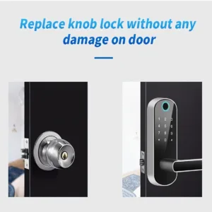 Smart Fingerprint Door Lock App Remote Control Keyless WIFI Digital Touchscreen Lock NFC IP67 Waterproof with 2 IC Cards — image 6