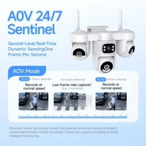 20MP 4 Lens 4 Screen 4G Solar Security Camera Outdoor PTZ WiFi IP Camera 10X Zoom Auto Tracking Wireless CCTV Surveillance — image 6
