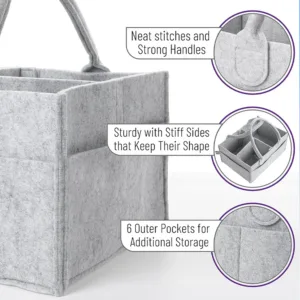 Children's Felt Diaper Storage Bag Baby Miscellaneous Toys Diapers Large Capacity Felt Diaper Bag — image 4