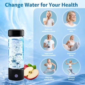 Portable Hydrogen Water Generator Bottle Rechargeable Electric Alkaline Water Ionizer Cup Hydrogen-Rich Health Care Drinkware — image 5
