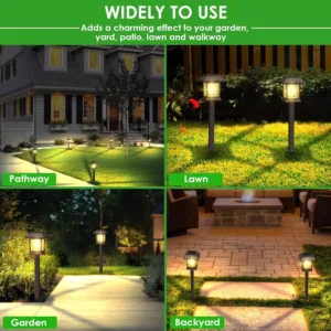 Outdoor Solar LED Ground Stake Light Lawn Lamp for Garden Villa Courtyard Park Landscape Yard Atmosphere Lighting — image 4