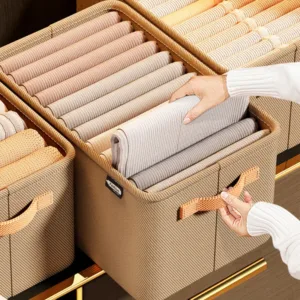 Thicken Clothes Organizer Pants Sweater Storage Cabinets Drawers Organizer Jeans Storage Box Wardrobe Clothes Storage Organizers — image 6