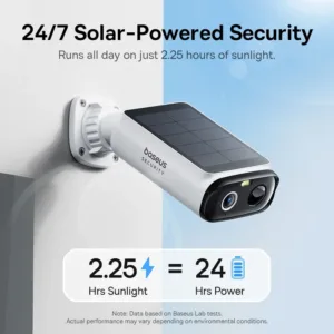 Baseus Security S1 Lite Solar Security Camera Wireless Outdoor Camera Continuous Power 2K Resolution 135°FOV IP67 Wifi Camera — image 2