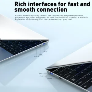 LENO 14.1" Ultra Slim Laptop Windows11 16GB RAM 2TB SSD Intel N3700 Notebook Gamer 1920*1080 Display Office Study Computer PC — image 6