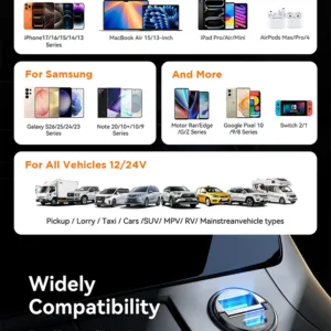 Joyroom 125W Car Charger AFC PPS QC PD Fast Charging For Tablets iPhone 17 16 15 14 Samsung Xiaomi HUAWEI Mini Car Phone Charger — image 6
