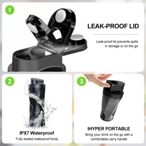 Electric Portable Juicer Fresh Fruit Mixer 700ML Multifunctional USB Rechargeable Shakes Smoothie Blender Outdoor Mixing Cup — image 13