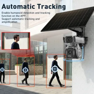 LS VISION 10MP Dual Screen 4G AOV Solar Camera 12X Optical Zoom Outdoor 24/7 Video Recording Auto Zoom Tracking Security Cameras — image 3