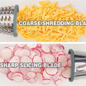 LMETJMA 3 in 1 Rotary Cheese Grater Versatile Manual Vegetable Slicer Peanut Nuts Grinder Cheese Vegetable Shredder Clear JT242 — image 14