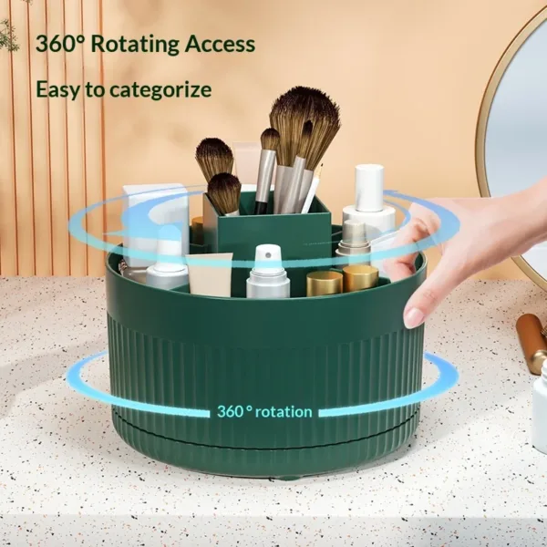 360 ° Table Top Rotary Makeup Brush Storage Container Cosmetics Shelf Dresser Eye Shadow Brush Lipstick Pen Holder