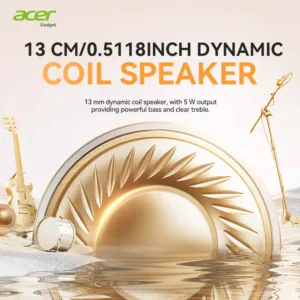Acer Genuine Wireless Bluetooth Earphones, Semi-In-Ear Type, Latest 6.0 Chip with Stable Transmission, Coil Speaker for Directional Sound Transmission, High-Resolution Audio for Cl — image 2