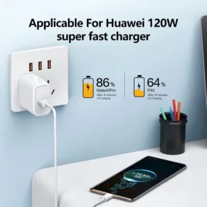 1/2/3Pcs 10A Cable 120W Super Fast Charging USB to Type C Cable For Android Highspeed Data Transfer For Xiaomi Redmi 2M Cable — image 2