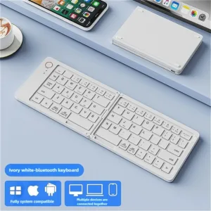MINGCVIL Mini Foldable Wireless Keyboard Slim Portable Bluetooth Keyboard Rechargeable Folding Keyboard for IOS Windows Android — image 7