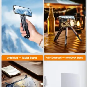 Foldable Magnetic Laptop Stand Aluminum Alloy Portable Adjustable Stand Heat Dissipation Holder Supports Phone Tablet Notebook — image 9