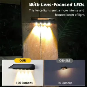 4pcs Solar Wall Light Outdoor Waterproof Solar Light Lighting Home Garden Courtyard Decoration Outdoor Sunlight Light — image 2